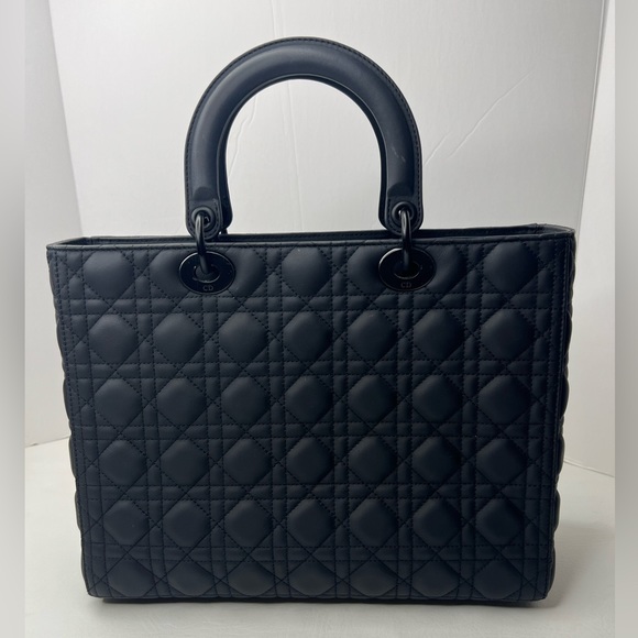 Christian Dior Lady Cannage So Black Large ultramatte calfskin - Picture 4 of 10